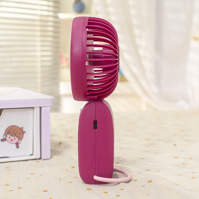 Women Portable Hand Fan with USB Connection and Flexible Tilt Bowlift