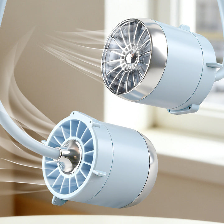 Unisex Portable Neck Fan with Dual Airflow Bowlift