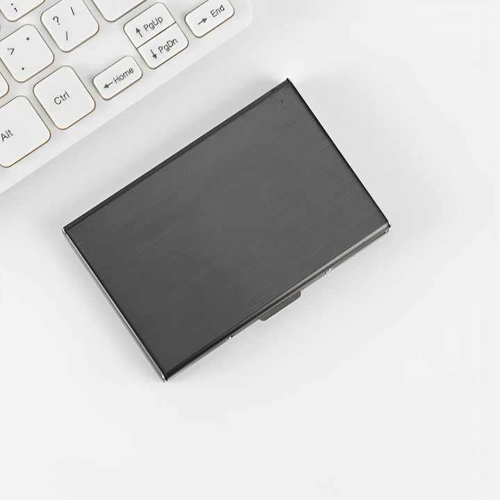 Sleek Aluminum Business Card Holder