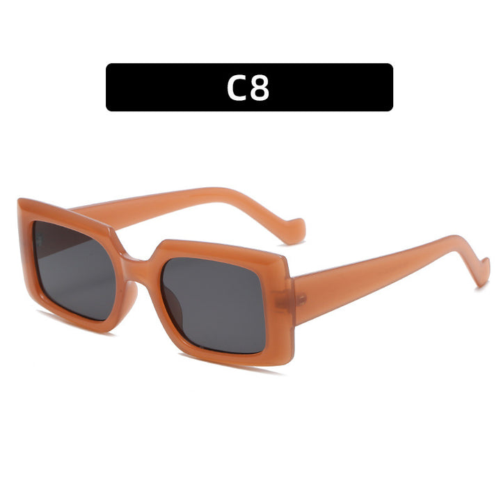 Modern Angular Square Frame Sunglasses