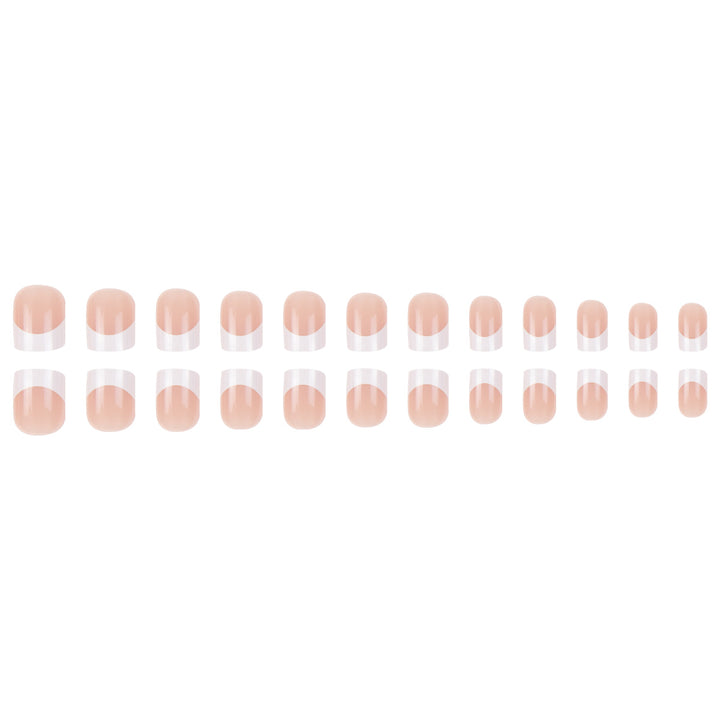 Elegant French Tip Press-On Nail Art Bowlift