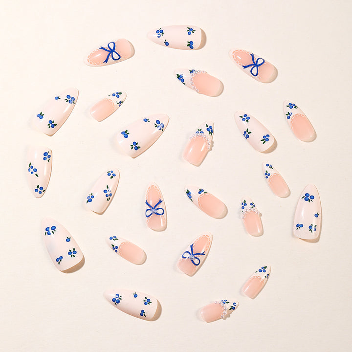 Elegant Floral Lace Tip Nail Art Extensions Bowlift