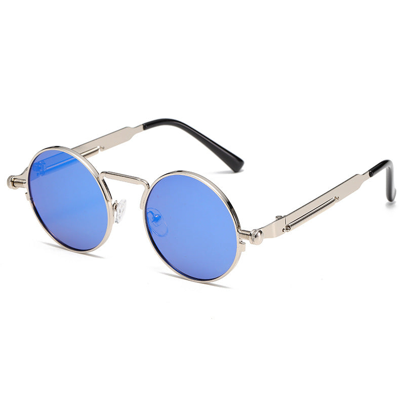 Women's fashionable round sunglasses with precise metal frame Bowlift