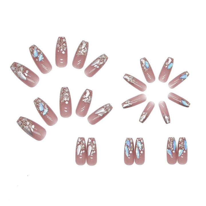Artificial nails with stylish floral accents Bowlift