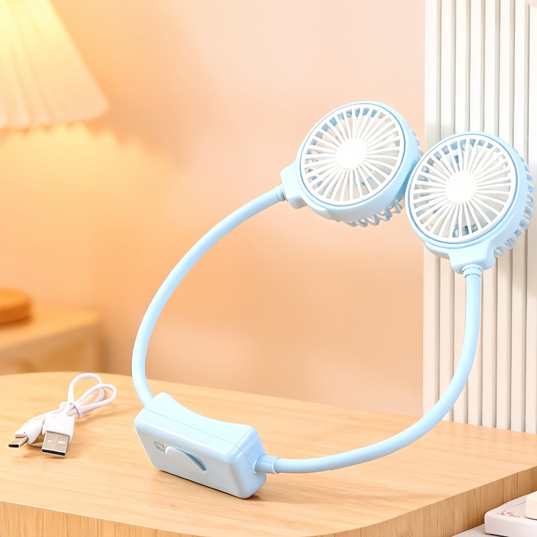 Women Portable Neck Fan with Flexible Design Bowlift
