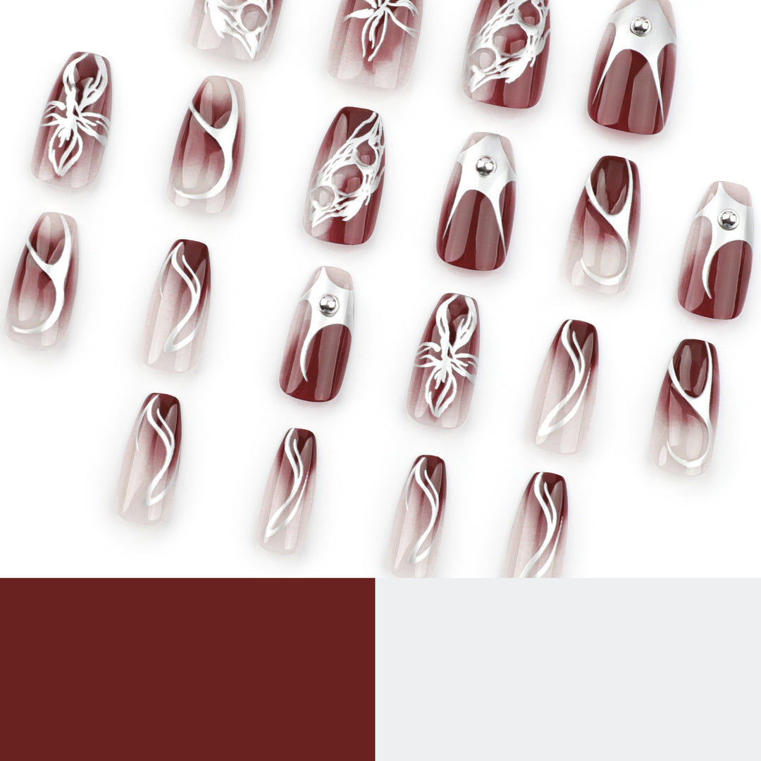 Artful Nail Extensions with Filigree Design Bowlift