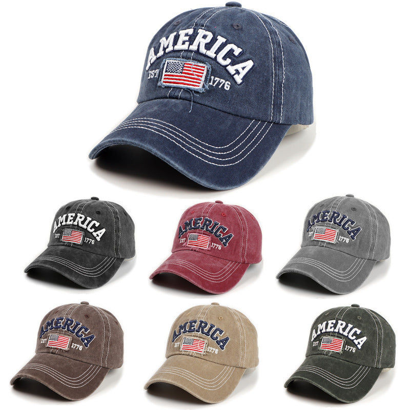Men's Vintage-Inspired Embroidered Baseball Cap Bowlift