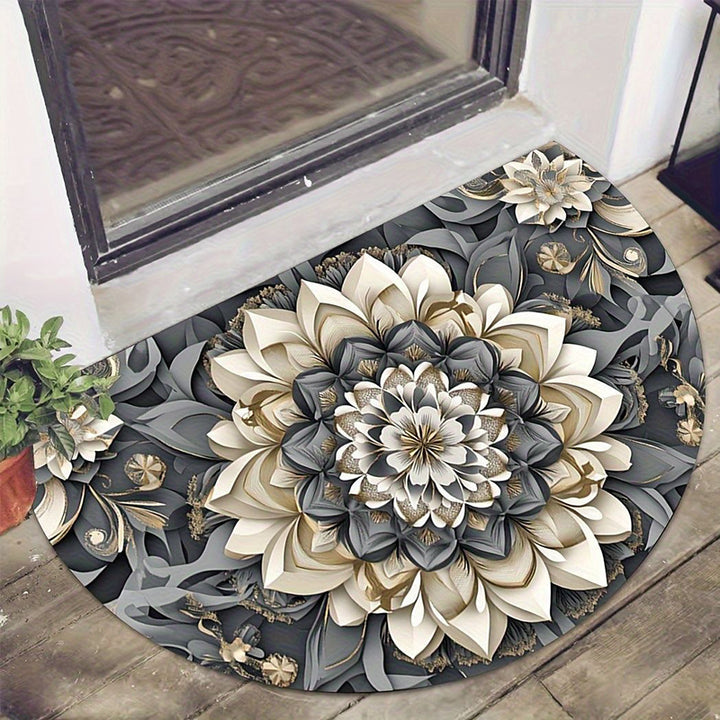 Sunflower-Themed Decorative Door Mat Bowlift