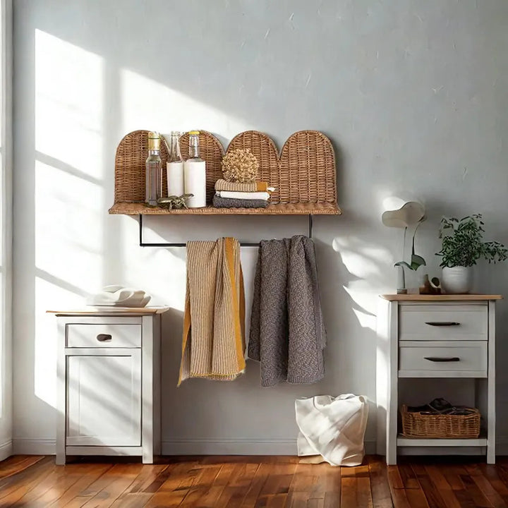 Wall shelf with woven design Bowlift