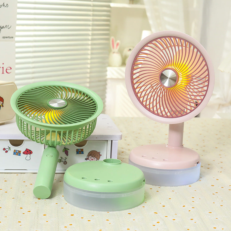 Women's Mini Table Fan with LED Lighting Bowlift