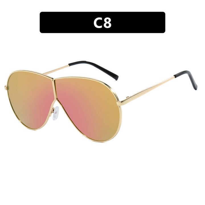 Women's pilot sunglasses with elegant golden frame and blue lenses Bowlift