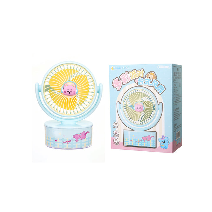 Ladies compact handheld fan with cute animal design Bowlift
