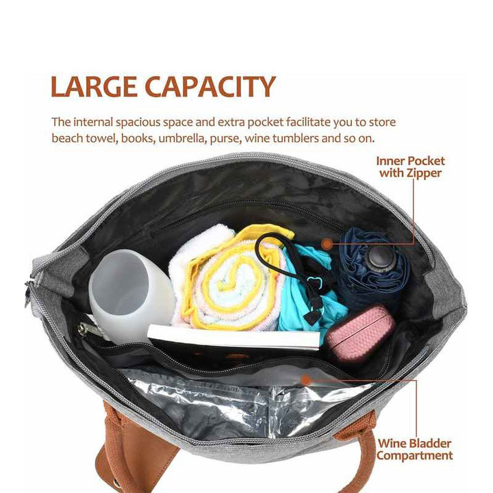 Women's Insulated Picnic Bag with Practical Accessories Bowlift