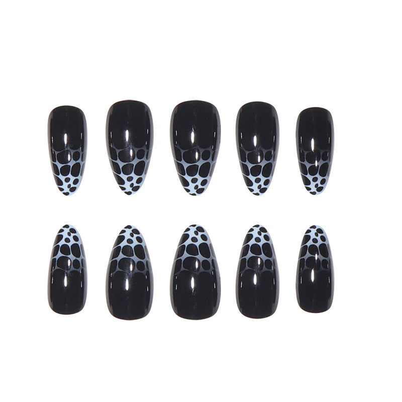 Stiletto Nail Art with Abstract Patterns Bowlift