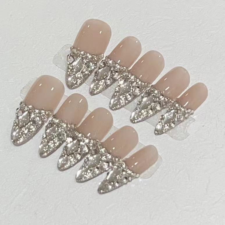 Rhinestone Stiletto Press-On Nail Set Bowlift