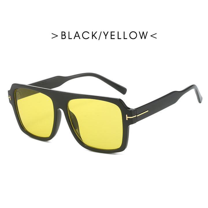Women's square sunglasses with stylish, transparent frame Bowlift