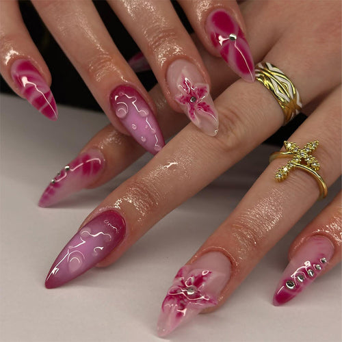 Elegant Floral Designs Press-On Nail Set Bowlift