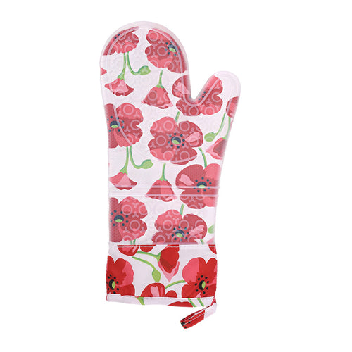 Floral Pattern Silicone Oven Mitt