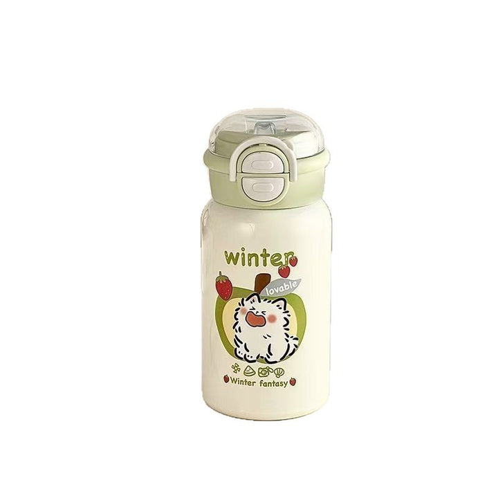 Ladies drinking bottle with cute animal design and innovative closure system Bowlift