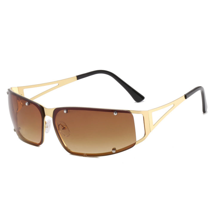 Women's fashionable sunglasses with futuristic design and exquisite metal frame Bowlift