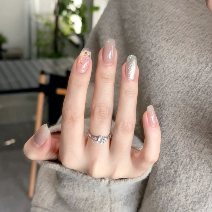 Premium Artistic Long Stiletto Nail Tips with Intricate Embellishments Bowlift