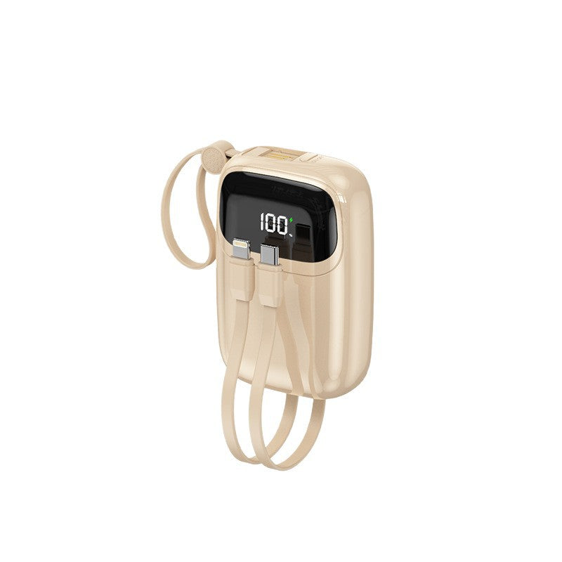 Compact power bank with intelligent fast charging port and digital battery level indicator Bowlift