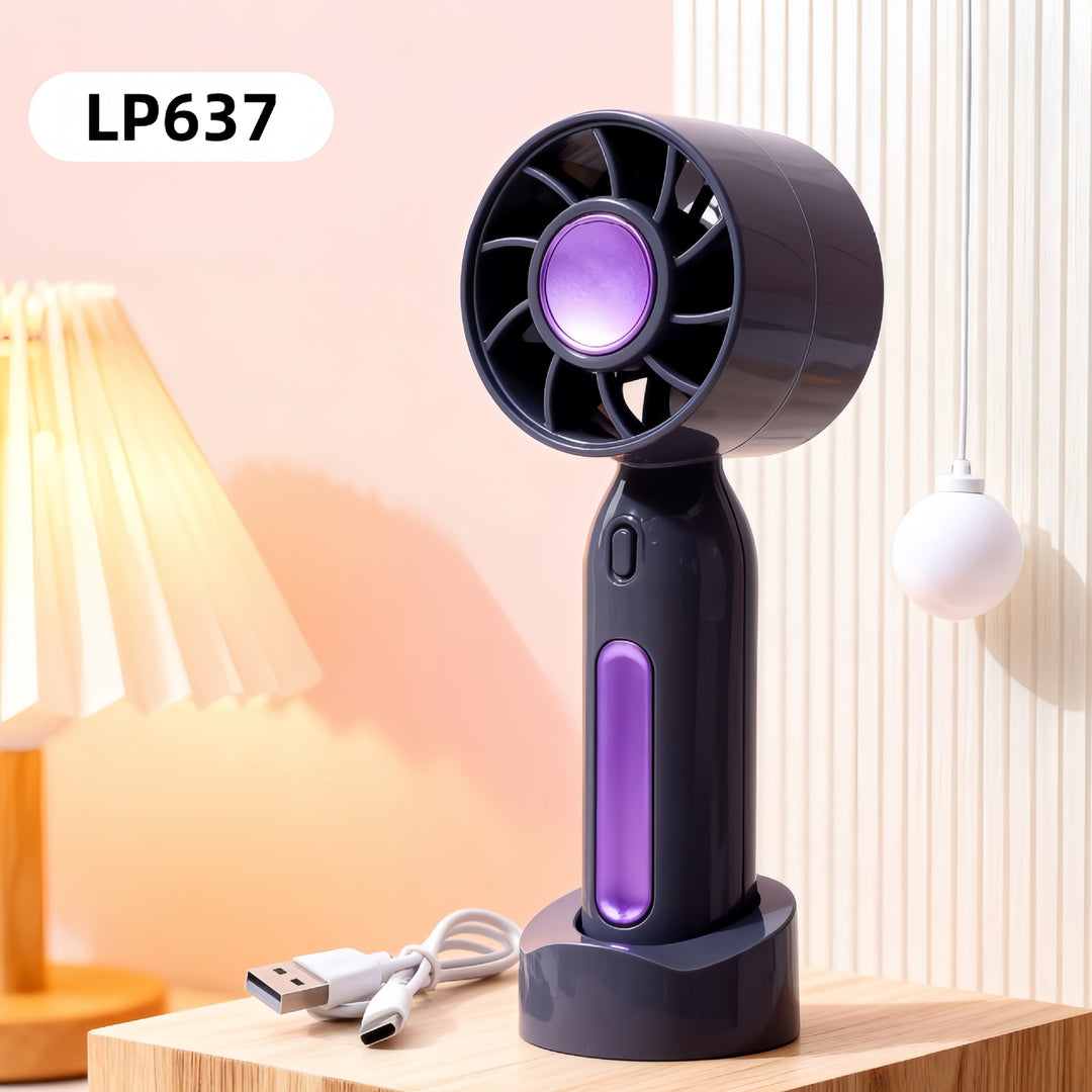 Women Portable Mini Fan with USB Charging Function and Flexible Adjustable Tilt Position Bowlift