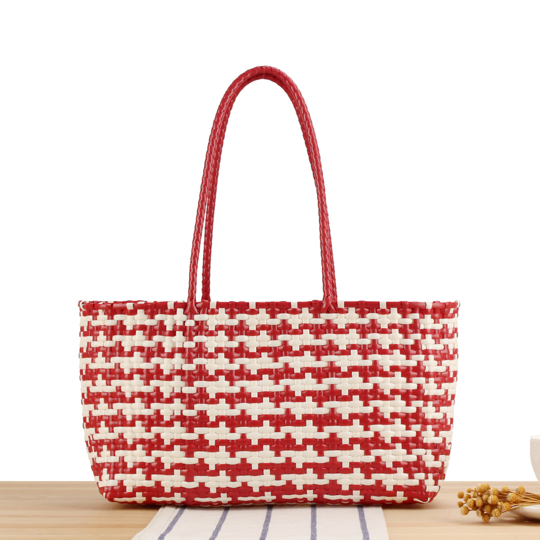 Designer Tote Bag Made of High-Quality Woven Material Bowlift