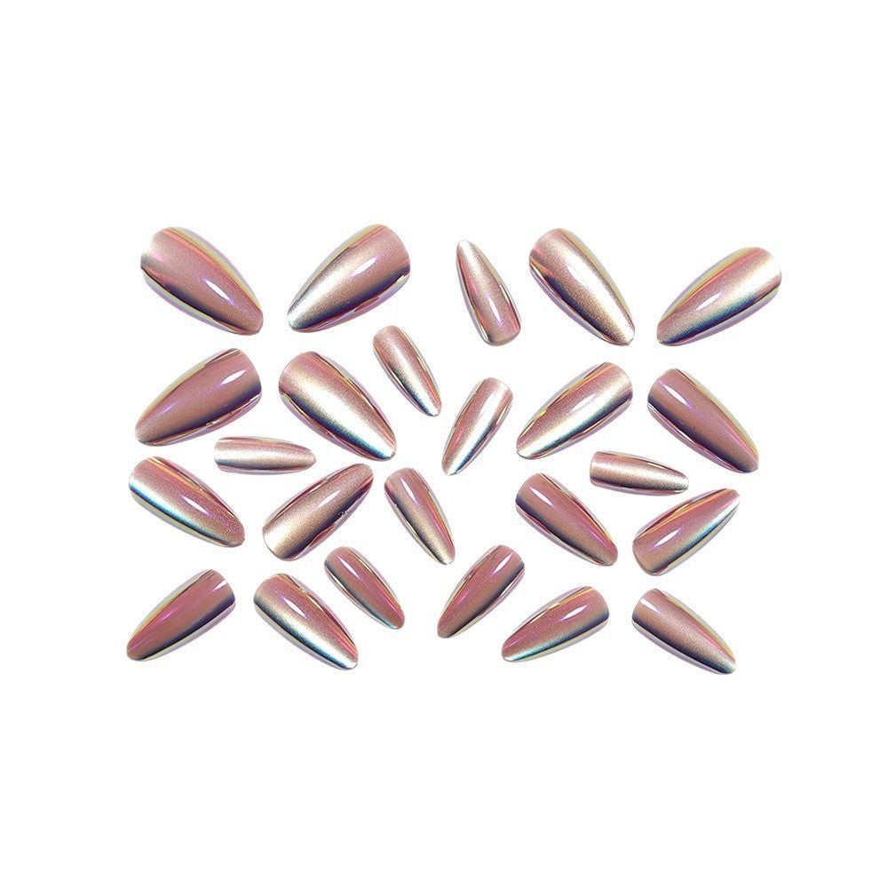 Shiny nail extensions with shimmering effects Bowlift