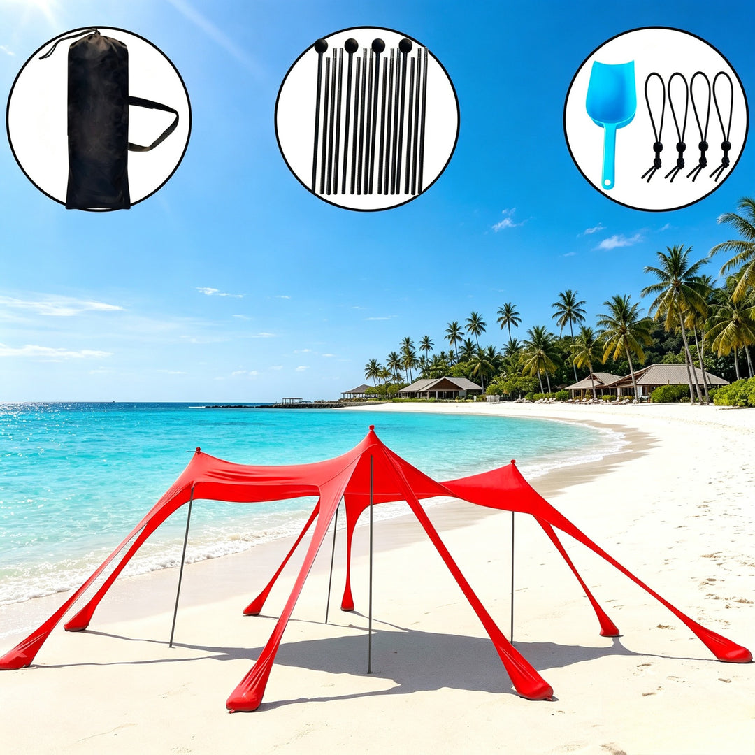 Portable Beach Shade Canopy Bowlift
