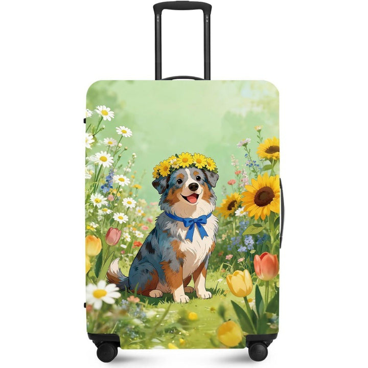 Unisex nan elastic suitcase cover with UV-resistant motif print and zip opening Bowlift