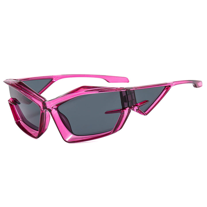Women futuristic sunglasses with unique polygon design Bowlift