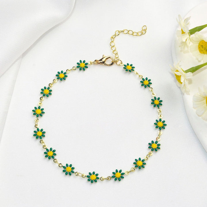 Colorful Floral Chain Bracelet Bowlift