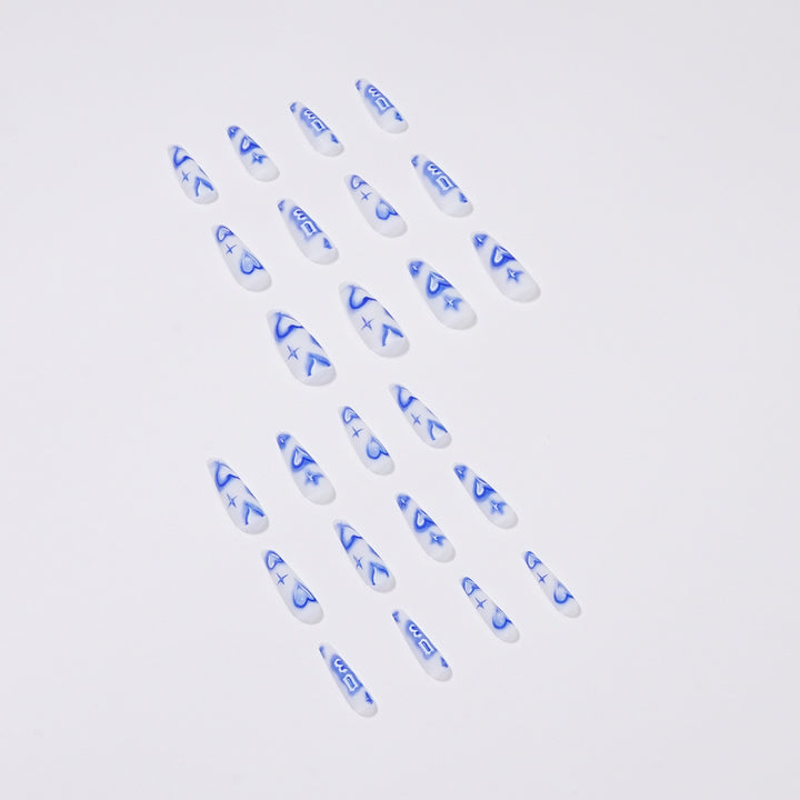Artful Nail Extensions with heart-shaped and modern designs Bowlift