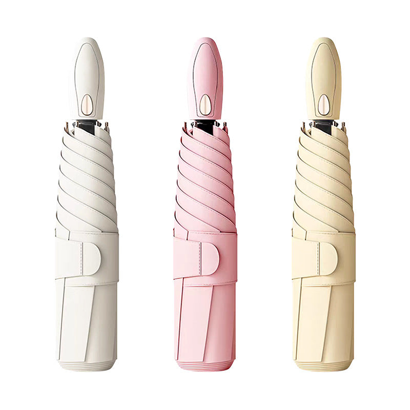 Ladies Automatic Compact Umbrella with Ergonomic Handle Bowlift