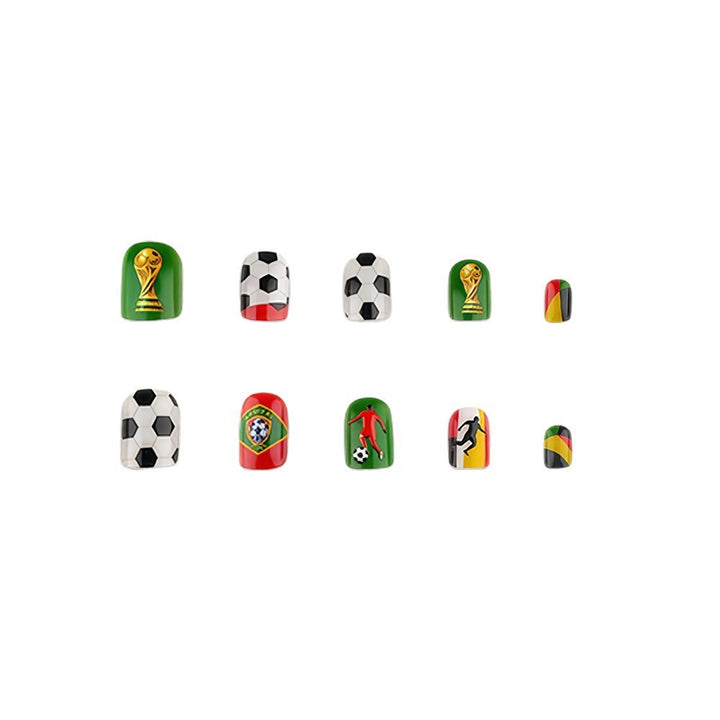 Creative Football Theme Art Nail Set Bowlift