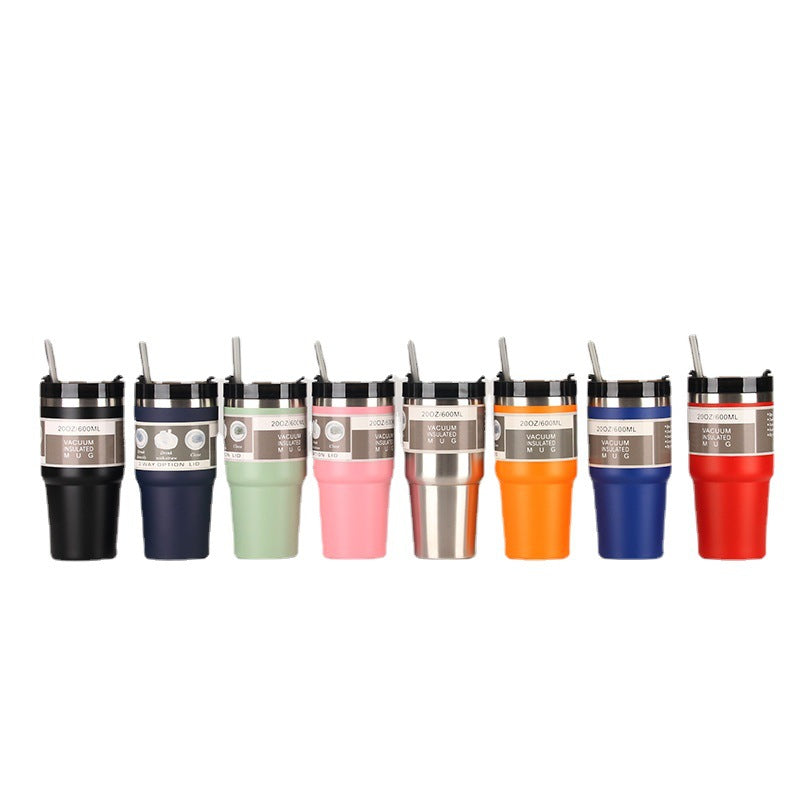 Unisex Insulated Drinking Cup with Integrated Straw Bowlift