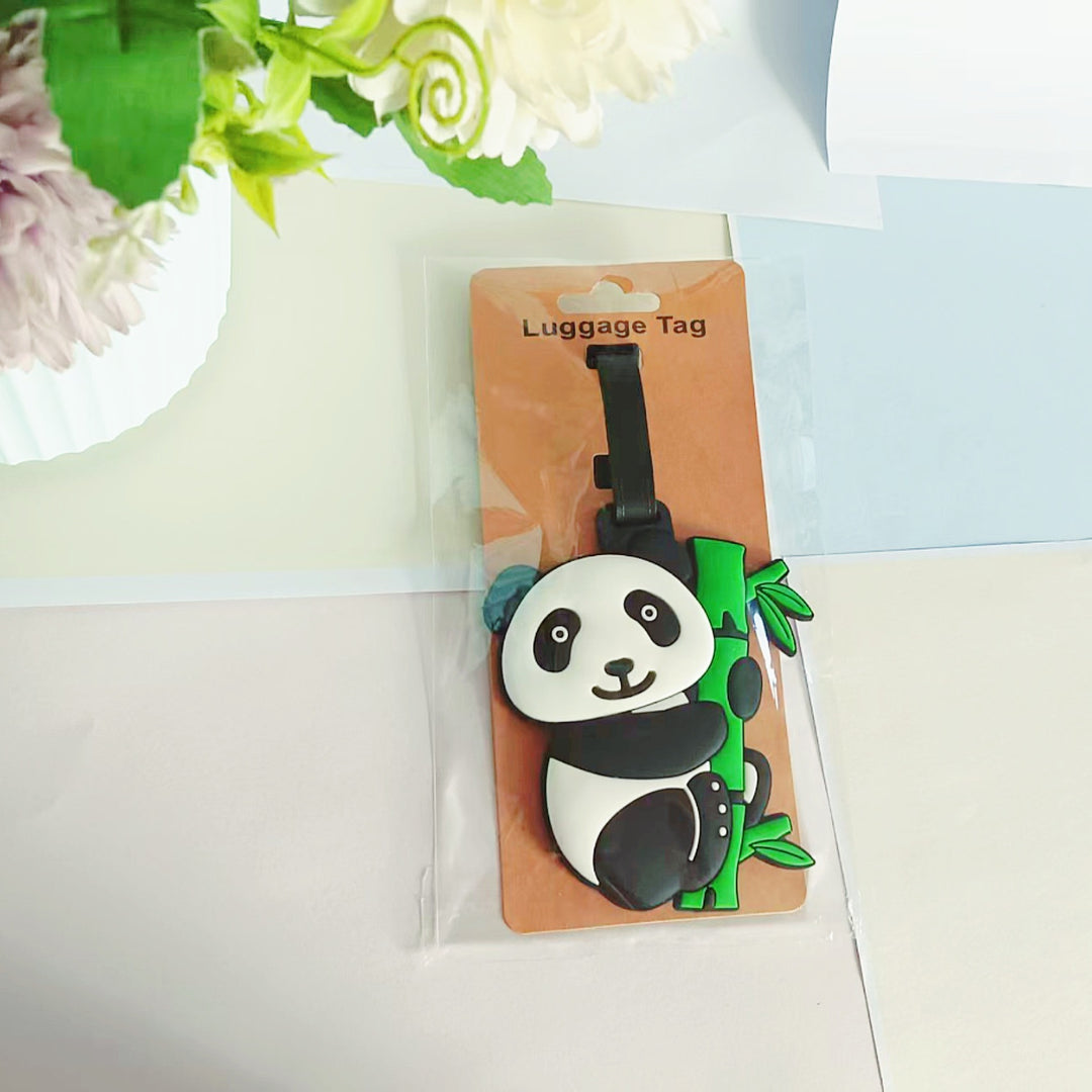 Unisex Panda-Themed Luggage Tag Bowlift