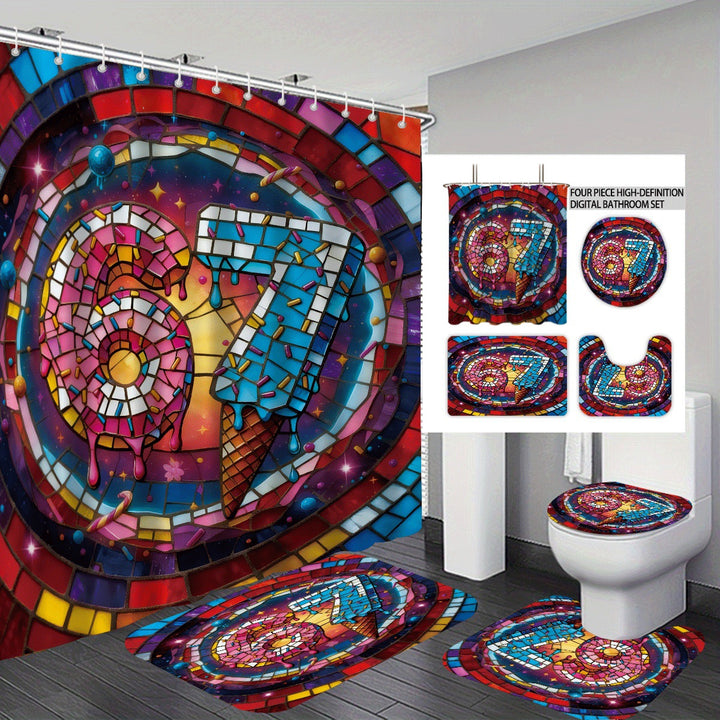 Colorful Dessert-Themed Bathroom Set Bowlift