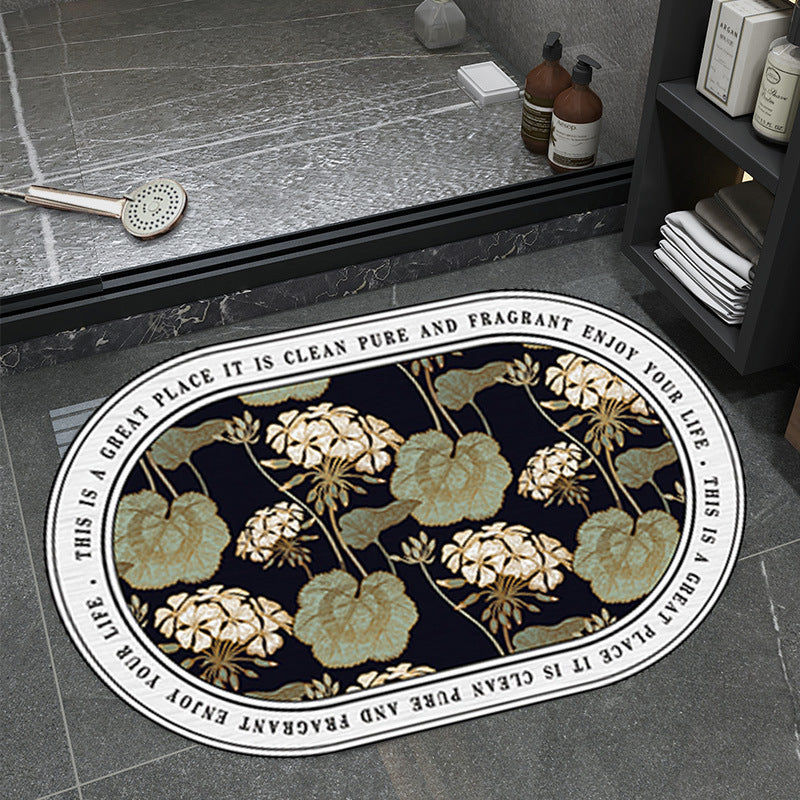 Unisex Floral Pattern Bathmat Bowlift