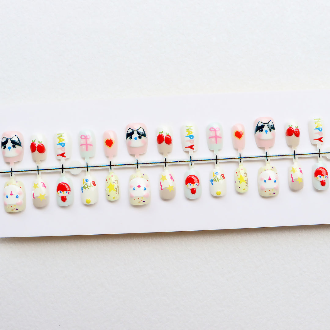 Creative Cartoon Themed Press-On Nails Bowlift