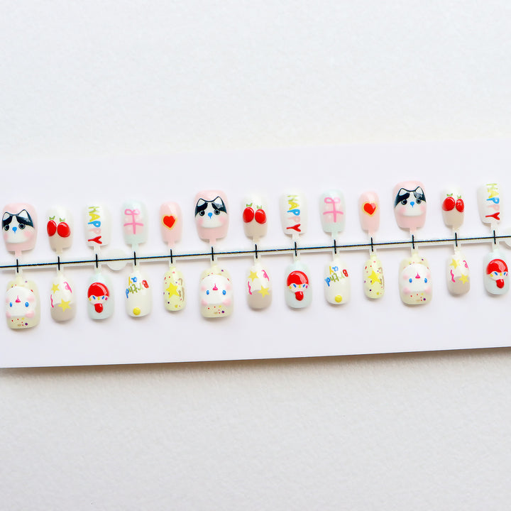 Creative Cartoon Themed Press-On Nails Bowlift