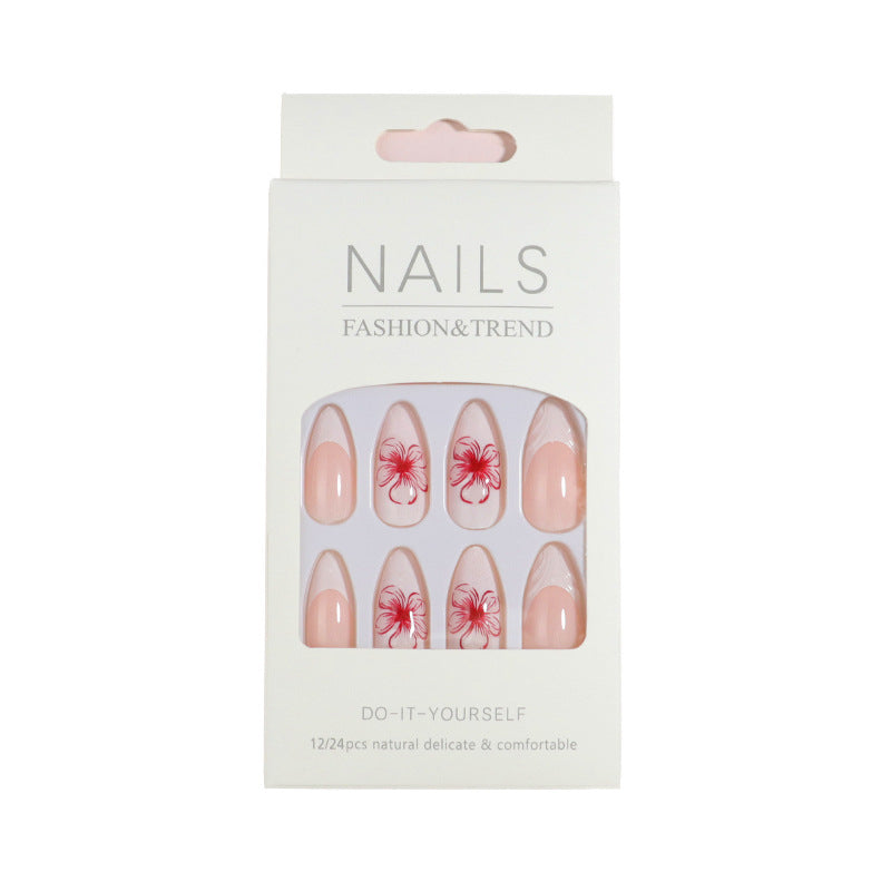 Premium Press-On Nail Set with Decorative Accents Bowlift