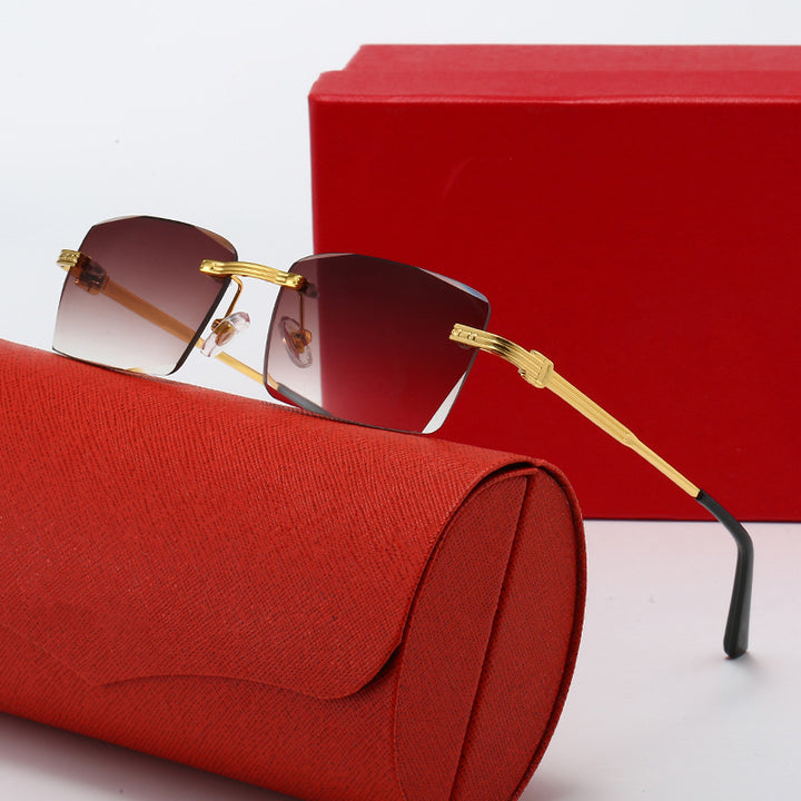 Ladies exclusive geometric sunglasses with luxury metal frame and polarized lenses Bowlift