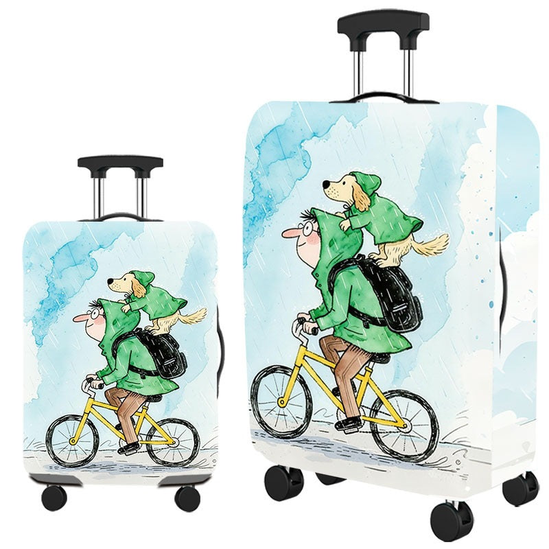 Artistic Cat-Themed Hard Shell Suitcase Bowlift