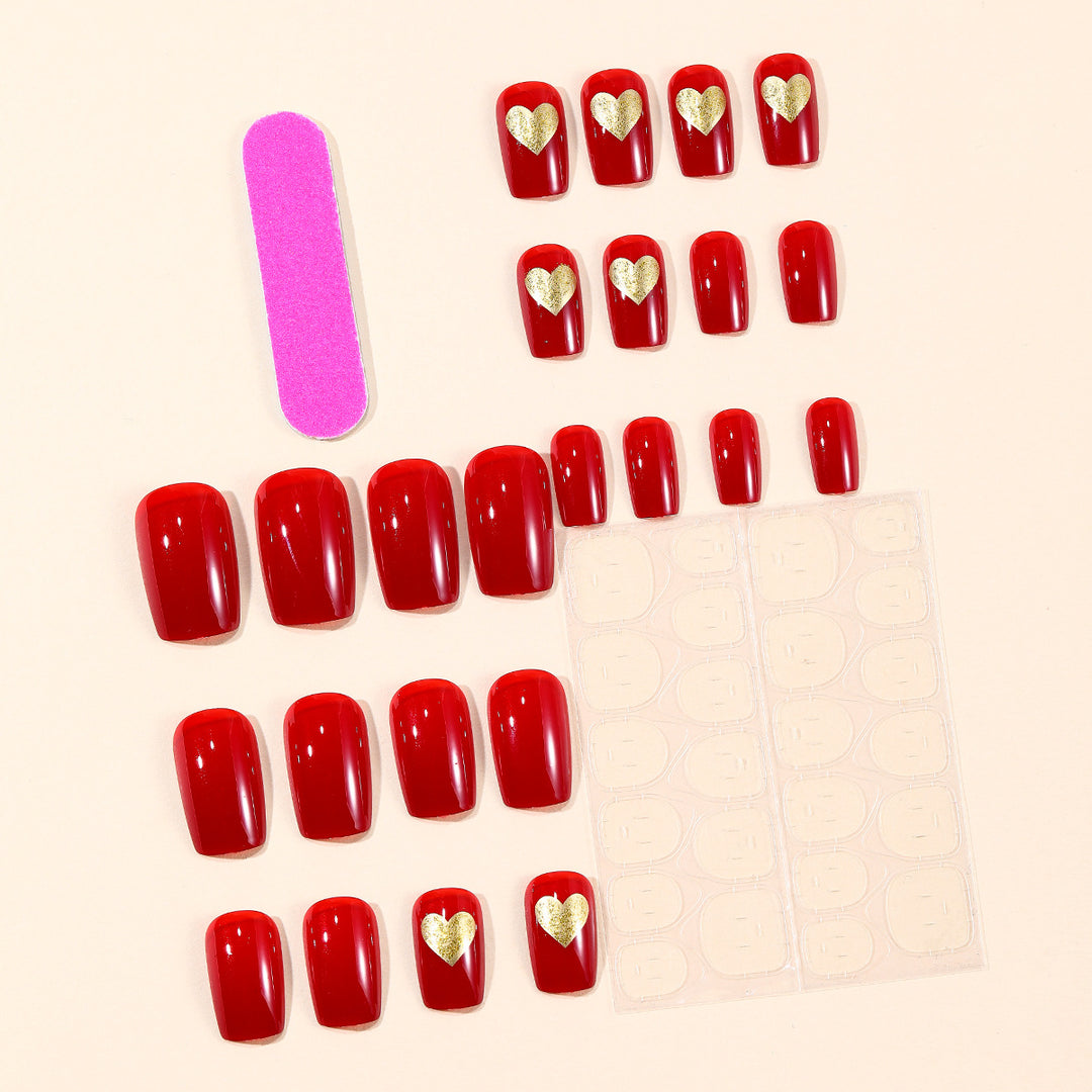 Heart-Embellished Nail Art Set Bowlift