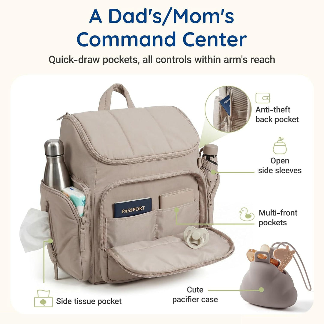 Insulated Multi-Pocket Backpack Bowlift