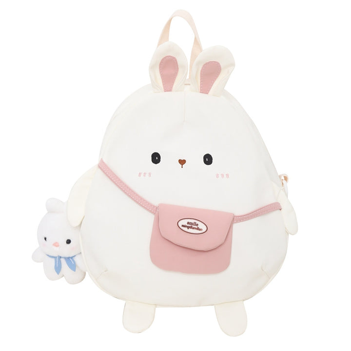 Adorable Plush Bunny School Backpack Bowlift