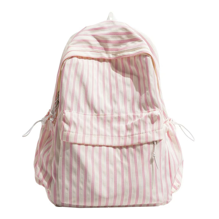 Backpack with Striped Design and Practical Side Pockets Bowlift