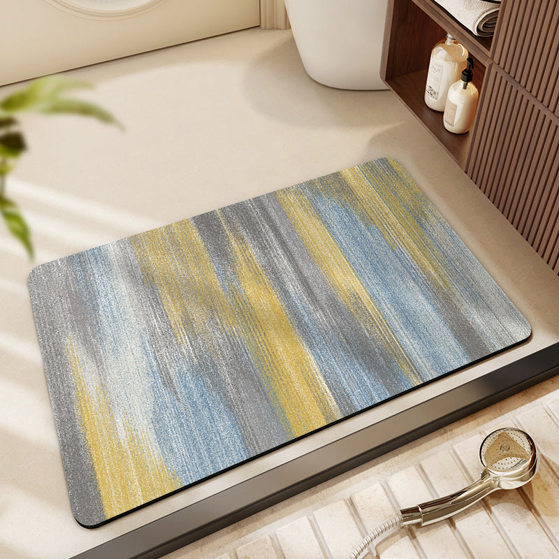Floral Print Bath Mat Bowlift